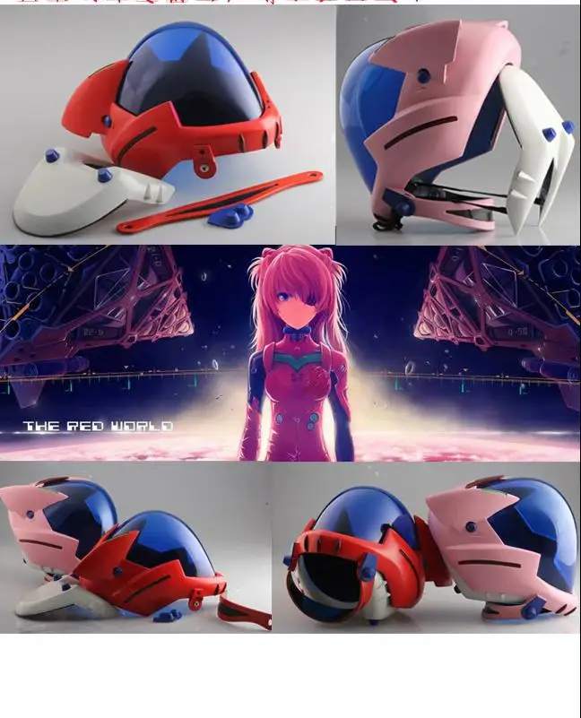 Шлем аниме NEON GENESIS EVA Asuka Langley Soryu Акриловая Маска Ayanami Rey для косплея реквизит