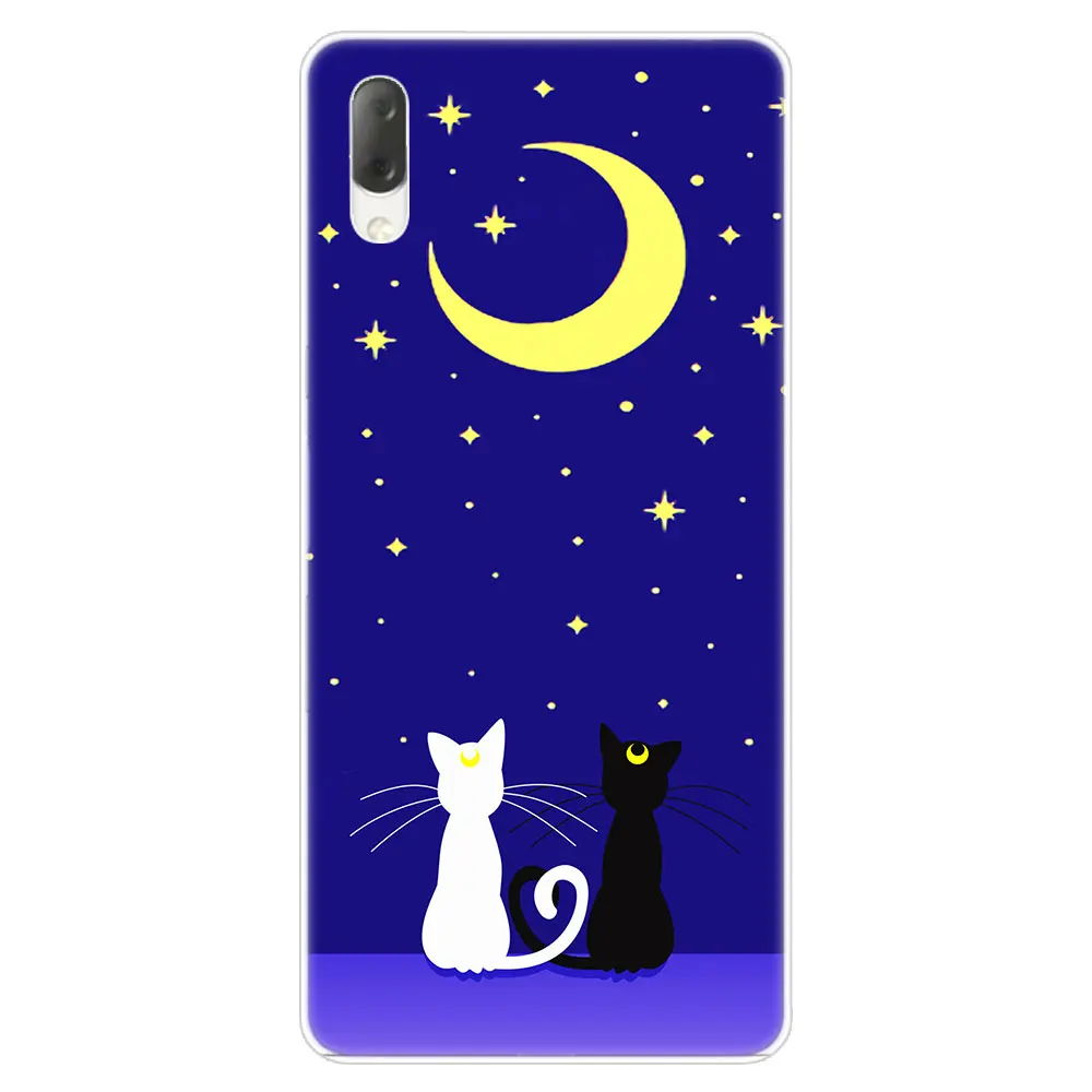 005 С рисунком из аниме «Сейлор Мун» lune реальная Кот Твердый чехол для Sony Xperia L1 L2 L3 X XA XA1 XA2 XA3 ультра 10 плюс E5 XZ XZ1 XZ2 компактный XZ3 XZ5 2 20 - Цвет: 005
