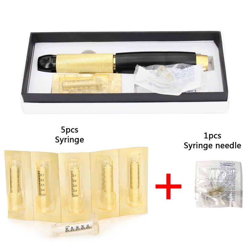 kit 2 0.5ml 3-speed pressure meso Nebulizer Hyaluronic pen Needle-free pressurized mesotherapy pen for face lip filler water syringe - Номер модели: kit 2