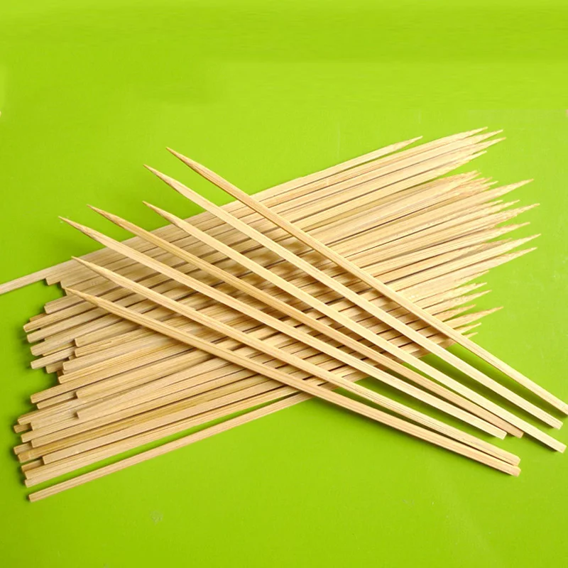 18cm*3mm Square Bamboo Skewers Small Wood BBQ Grill Skewer