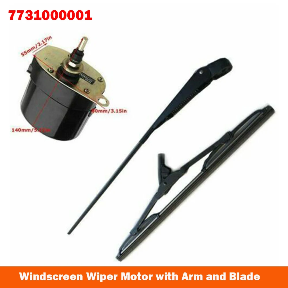 12V Universal Windscreen Wiper Motor with Arm and Blade for Fishing-Boat Caravan 01287358 7731000001 0390506510 Car Accessories |