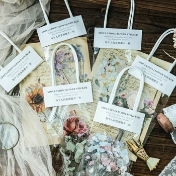 

No.7 Flower House Series Decorative Kawaii Stationery rose PET Stickers Scrapbooking DIY Diary Album Stick Lable