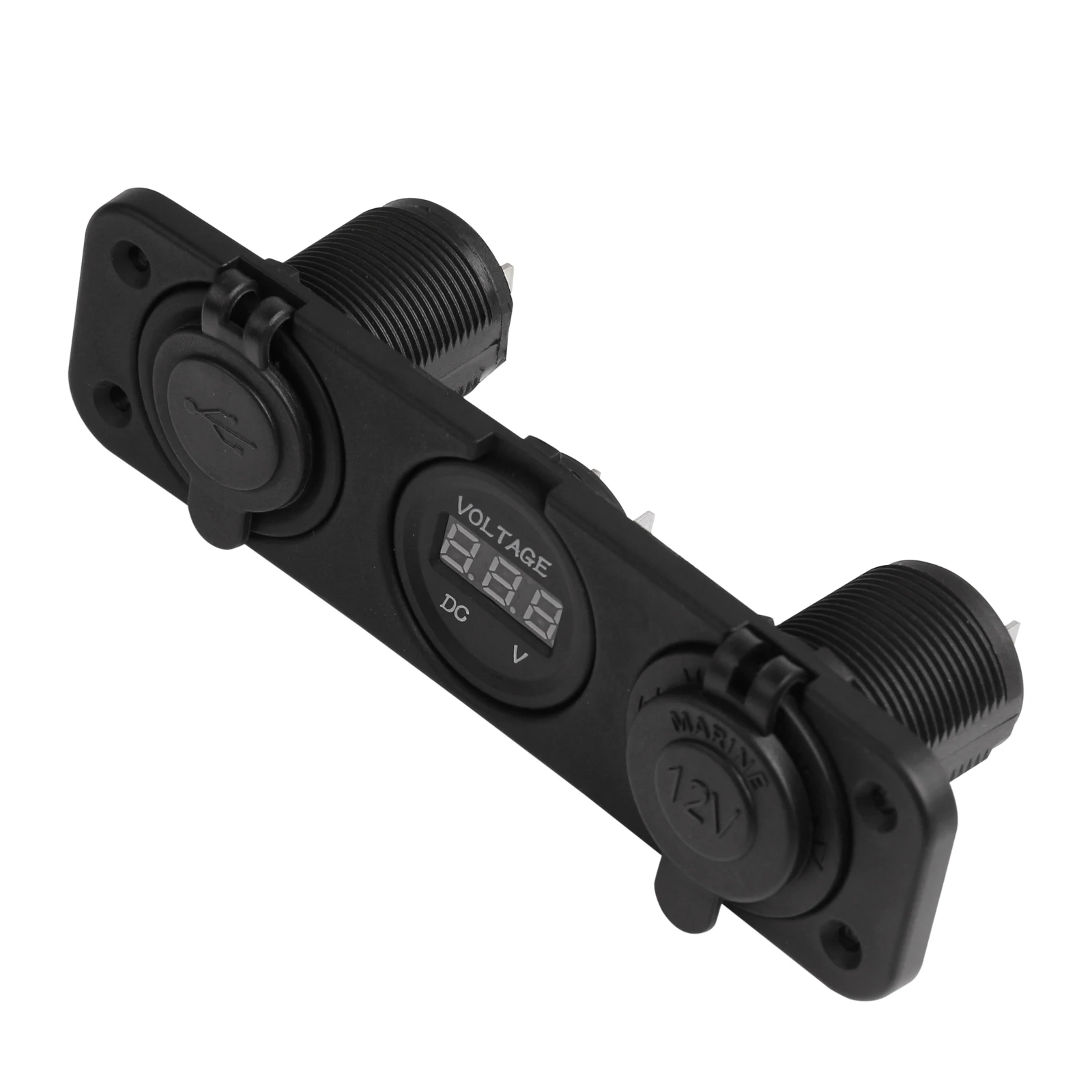 Автомобильное зарядное устройство FORNORM с цифровым дисплеем и двумя USB портами 12