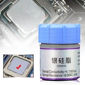 

QM850 4.15W / mk Silver Silicone Grease Thermal Paste Grey Compound Heatsink Desktop Laptop compute For CPU GPU Cooler