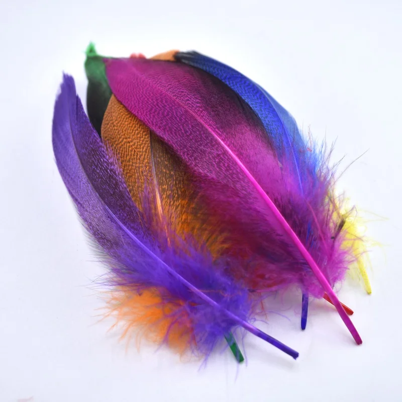 100 шт Розовый Красный цвет перья утки для свадебной вечеринки декоративные 8 13 см