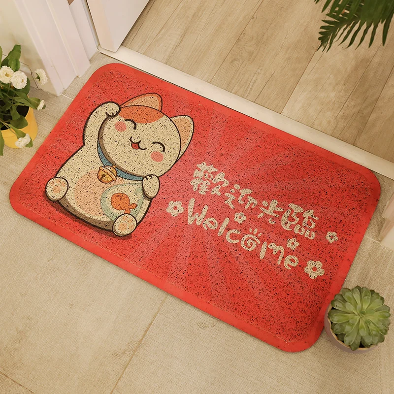 Дверной коврик красный ковер Добро пожаловать в дверной коврик может отрезать коврик туалет ванная комната нескользящий коврик