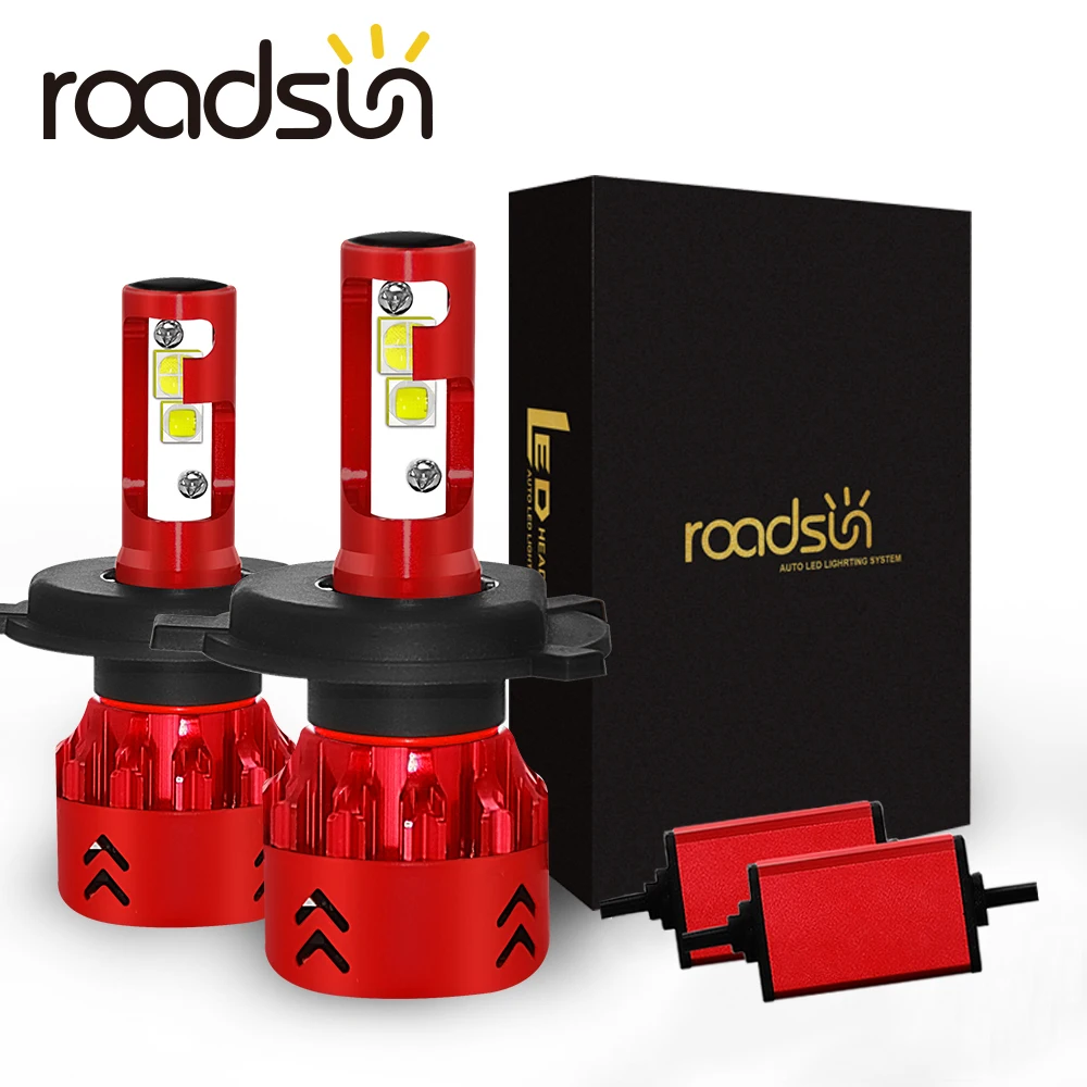 Roadsun H11 Светодиодный комплект для преобразования фар 9005 9006 12000LM 60 Вт супер яркий
