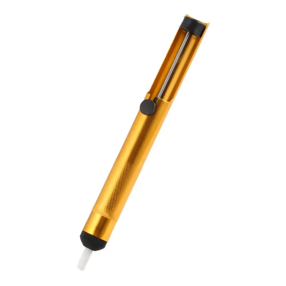 Gold whole aluminum Алюминиевый металлический отпаивающий насос, всасывающий оловянный пистолет, паяльная присоска, ручка для удаления, Вакуумный паяльник, ручные сварочные инструменты - Цвет: Gold whole aluminum
