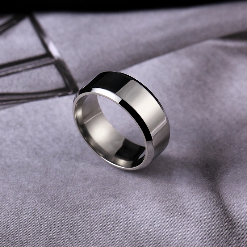 4mm 6mm 8mm Titanium Ring For Men and Women Personalized Ring Customize Engraved finger ring