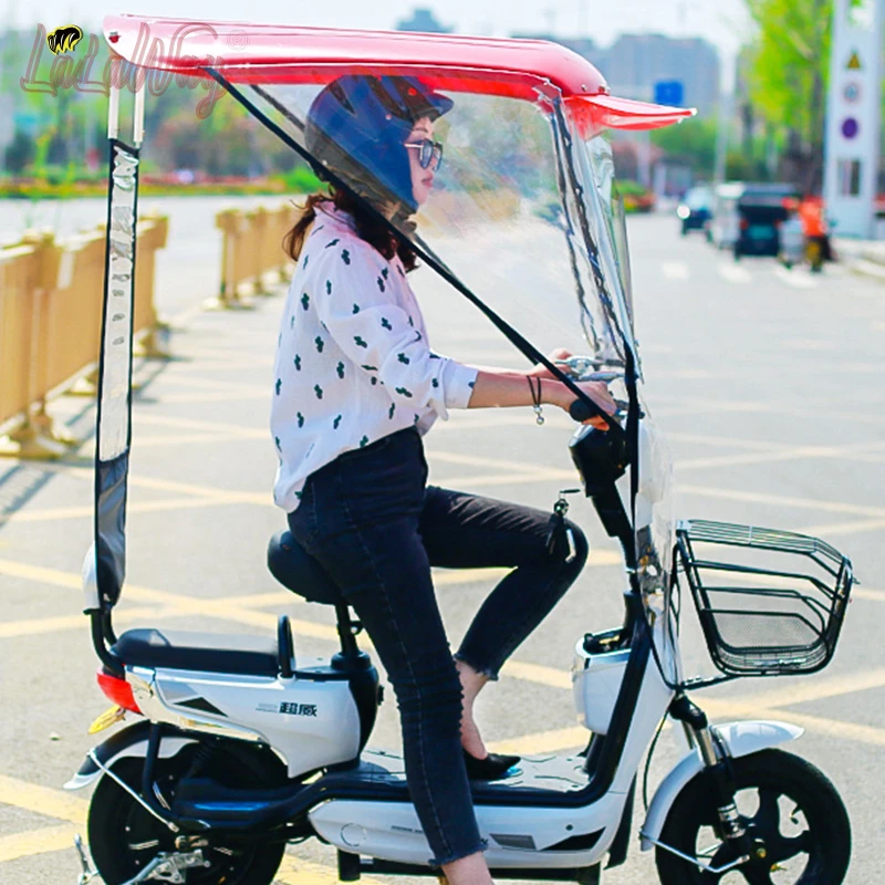 Electric Bicycle Windshield Canopy Awning Rain Curtain Ebike Awning