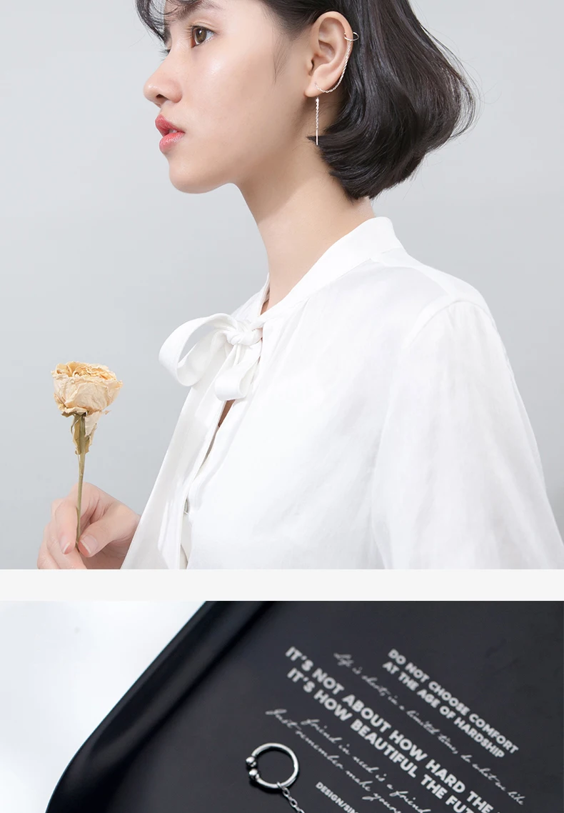 Trusta Tassel Earrings Fashion 925 Sterling Silver Dangle Linked Chain 10cm Clip On Earrings Sweet for Girls Lady Jewelry DS1563
