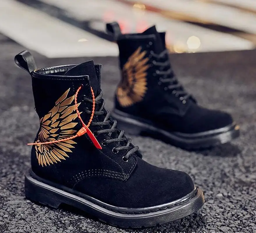 

Winter Mens Platform Boots England Man Casual Jason Martins Boots Pigskin Mixed Color Ankle Boots Outdoor Autumn Mens Shoes39-46