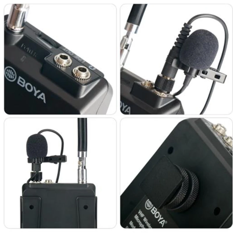 BOYA BY-WFM12 Беспроводная VHF микрофонная система для DSLR камеры iPhone видеокамера аудио рекордер планшет двойная куртка для передатчика