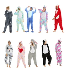 Пижама Кигуруми для взрослых мальчиков и девочек; пижама в виде животных; комплект одежды для мужчин и женщин; зимняя одежда для сна; фланелевая домашняя пижама