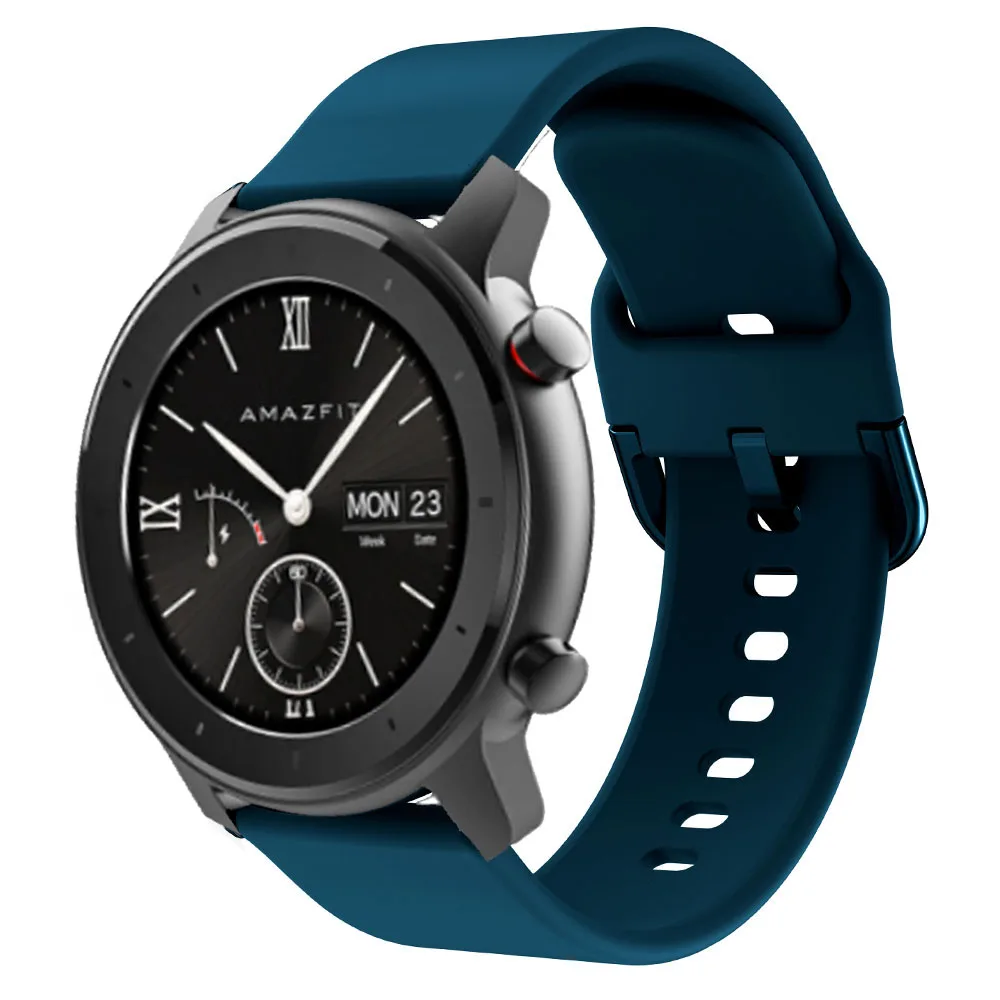 Сменный силиконовый ремешок для часов Huami Amazfit GTR 42 мм спортивный браслет 20 мм ремешок для часов Amazfit GTS Sport