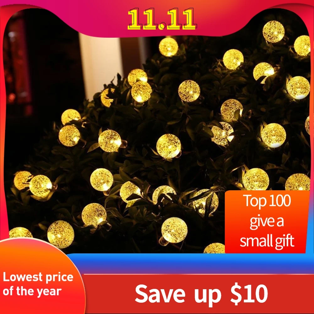 Solar Powered 30 LED String Light Garden Path Yard Decor Outdoor festival Lamp save energy luces led decoracion