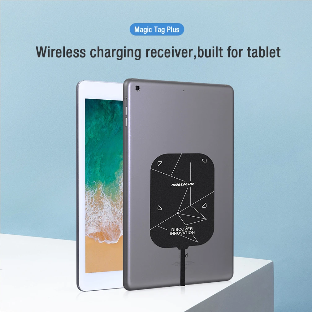 Universal Qi Wireless Charger Receiver Charging Nillkin Magic Tags Plus Lightning / Type C Adapter For iPad