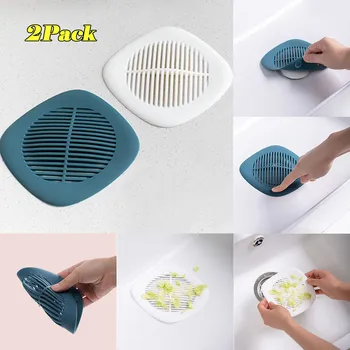 

2PC Hot Sale Silicone Sink Filter Bathroom Floor Drain Cover Kitchen Kitchen Sewer Cover Colander Hair Filter