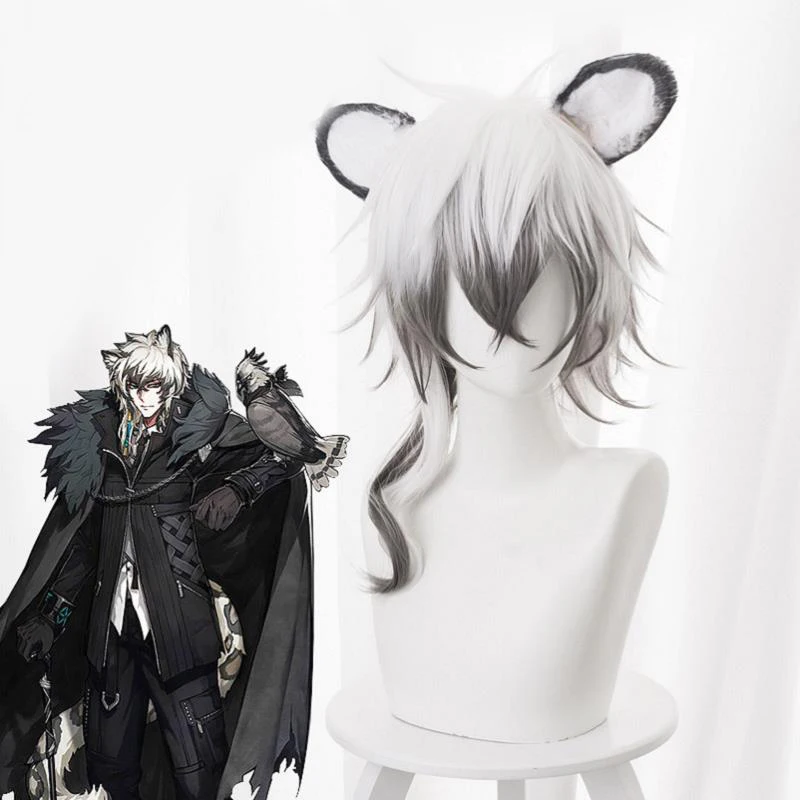 

Game Arknights Costume Silverash Cosplay Wig Heat Resistant Synthetic Hair Wig Cap Halloween Party Wigs Outfit Props Unisex