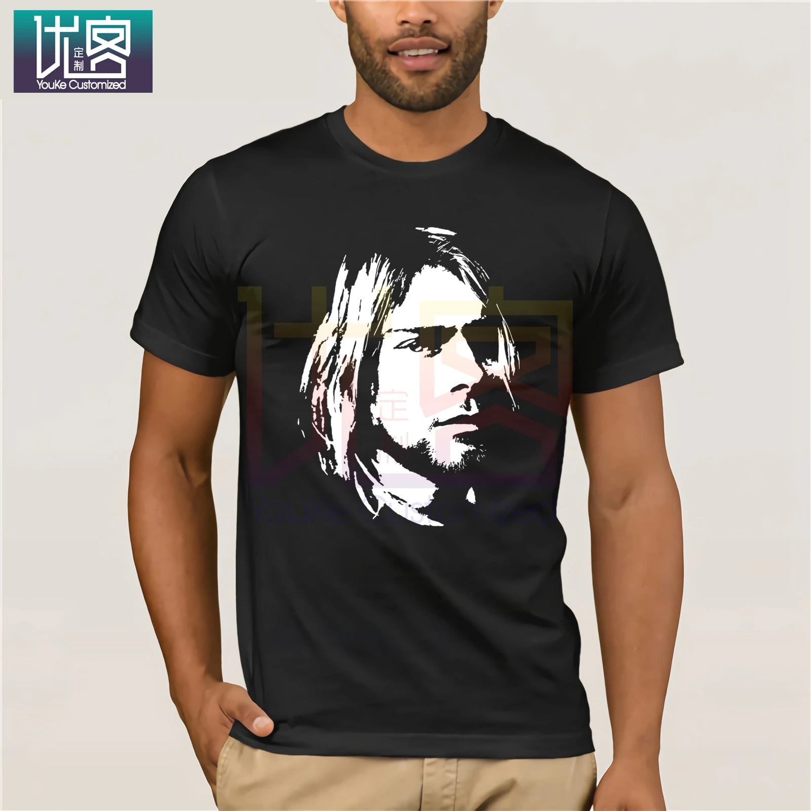 Nirvana Kurt Cobain Face T Shirt 
