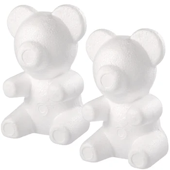 

Amosfun 2PCS Modelling Polystyrene Styrofoam Foam Bear Mould White Craft Balls for DIY Party Decoration Wedding Gift Flower Arra