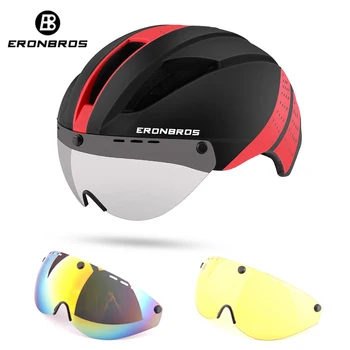 

Aero helmet tt time trial cycling helmet for men women goggles race road bike helmet with lens Casco Ciclismo bicycle equipment