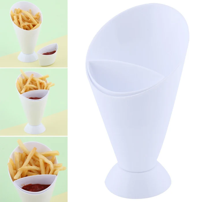 Чашка картофеля фри контейнер окунания конус закуски держатель Подставка для салата соус кухня хогард