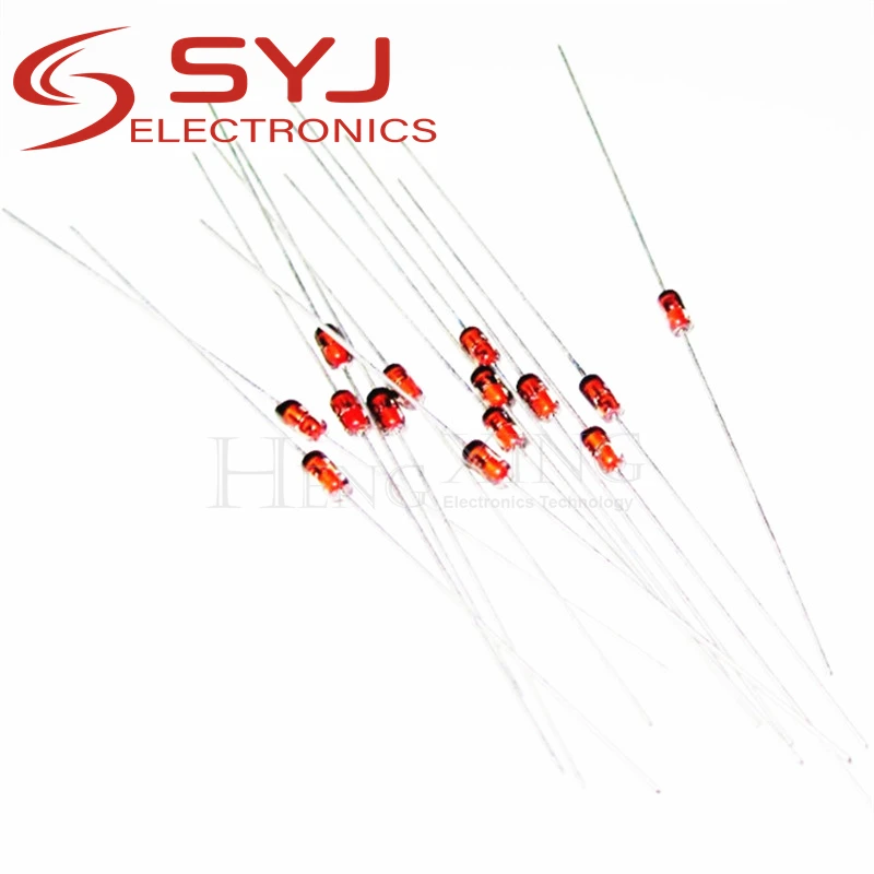 100pcs/lot 1N60 DO-7 1N60P DO-35 Schottky Germanium Diode TV Radio FM Detection In Stock | Электронные компоненты и