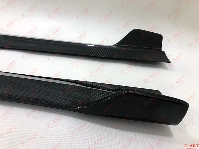 Z-ART для Tesla модель 3 углеродное волокно боковые юбки углеродное волокно Боковые губы для Tesla модель 3 углеродное волокно боковой Спойлер боковой подбородок