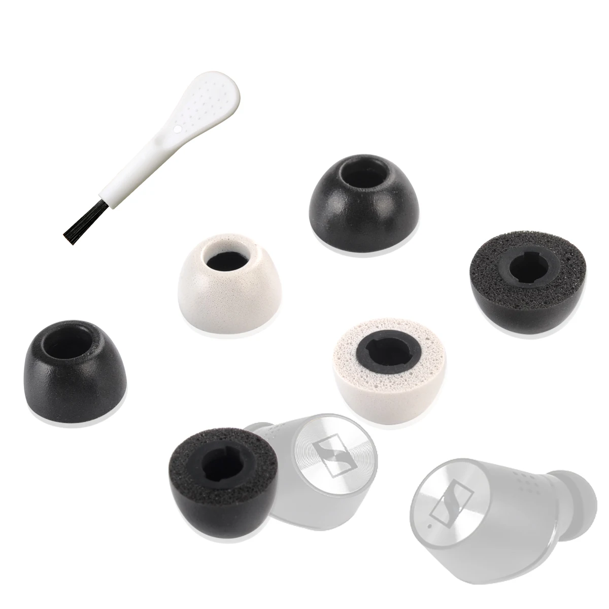 6Pcs Memory Foam Ear Tips for Sennheiser MOMENTUM 2 Eartips CX400BT True Wireless Earbud Tips Avoid Falling Off Noise Reducing