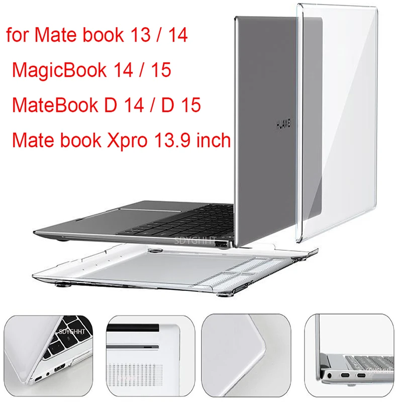 Чехол для Huawei MateBook X Pro D14 D15 13 14 дюймов 2020 чехол ноутбука Хрустальный Honor MagicBook 16 1 15