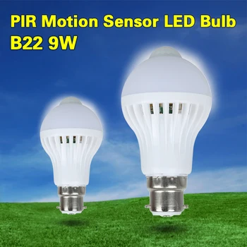 

B22E27 5W LED Night Light Bulb PIR Motion Sensor Detection LED Lamp Infrared Sensor Human Auto Lamp Energy Saving Light For Home