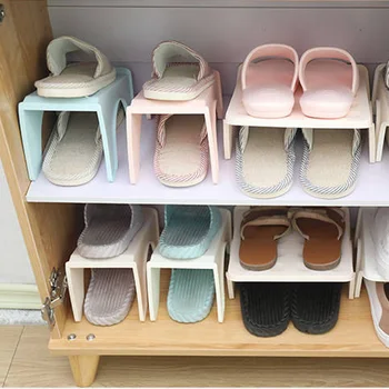 

Shoe Rack Plastic Integrated Home Double Shoe Storage Rack Shoe Care Simple Modern Simple Shoes Shelf Save Home Space