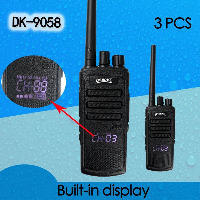 3 шт. DONGKE 9058 рация частота PMR446 PRS462 портативные рации Интерком двухстороннее радио рации радио comunicador