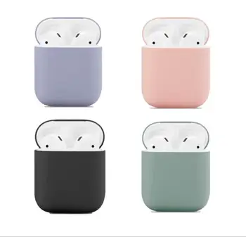 

100Pcs/Lot Silicone Case For Apple Airpods 1/2 Soft TPU Ultra Thin Protector Cover Sleeve Pouch For Airpods Earphone Case