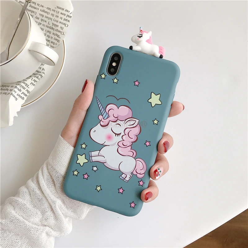 Чехол с единорогом для iPhone 7 Minnie Puppy Dog, мягкий силиконовый 3D игрушечный чехол для iPhone 6 6s 7 8 Plus X XR XS 11 Pro Max Coque Funda