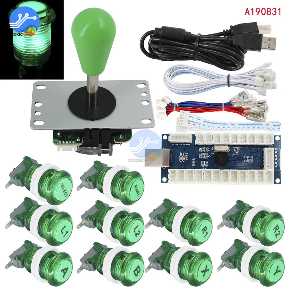 Один 1 плеер аркадный джойстик аксессуары USB энкодер набор кнопок для MAME Fight Stick