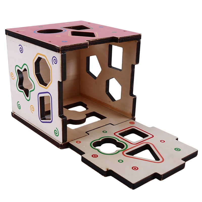 Educativos de Madeira Caixa de Classificação Brinquedos de Ensino Bebê Aprendendo Brinquedos Forma Geométrica Blocos Correspondência Montessori Crianças Presentes 7 High Quality Brinquedos e hobbies