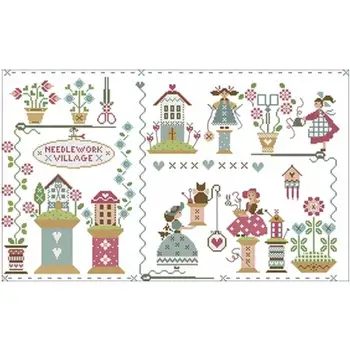 

Sewing town patterns Counted Cross Stitch 11CT 14CT 18CT DIY Chinese Cross Stitch Kits Embroidery Needlework Sets home decor