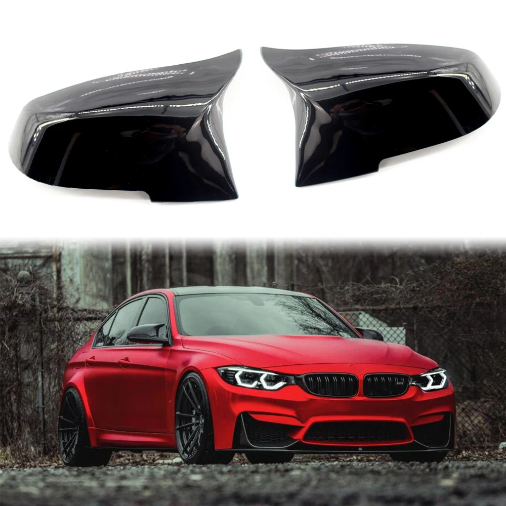 

2pcs Rearview Mirror Shells Side Wing Mirror Cover Cap Bright Black Pair Fit For BMW F32 F30 F31 F33 F36 Car Styling Accessories