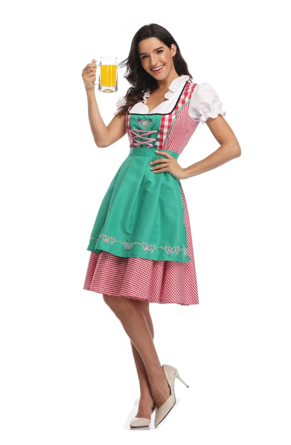 Дропшиппинг 2 шт./компл. традиционный Dirndl немецкий баварское пиво девушка костюм фестиваль Октоберфест нарядное платье