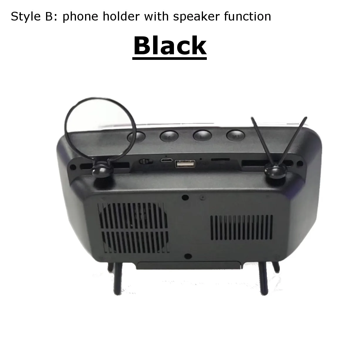 Speaker 3 In 1 black 3 в 1 беспроводной динамик Ретро ТВ мини портативный Bluetooth бас динамик держатель для мобильного телефона Подставка динамик ретро фоторамка подарок - Цвет: Speaker 3 In 1 black