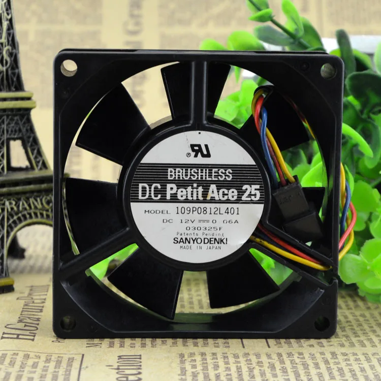 Для Sanyo/sanyo 8025 12V 0.06A вентилятор шасси Ультра тихий вентилятор 109P0812L401