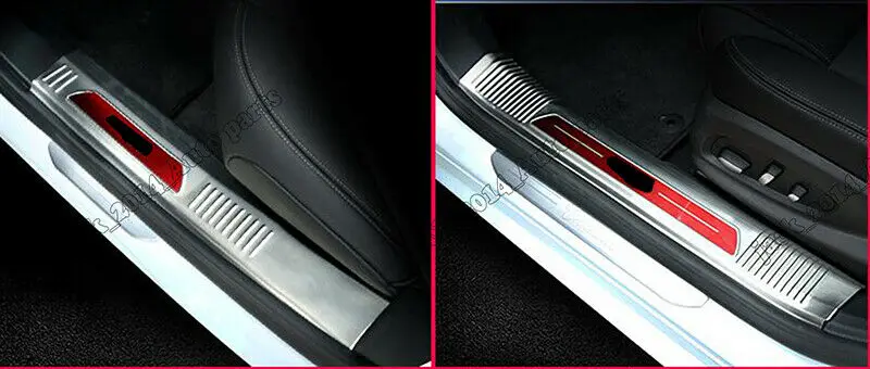 Серебро Нержавеющая защита дверных порогов Накладка для Cadillac xts