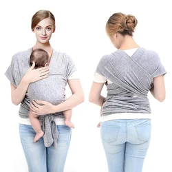 Porte bébé kangourou, sac à dos souple avec pochette de siège, écharpe de voyage respirante pour nouveau nés 