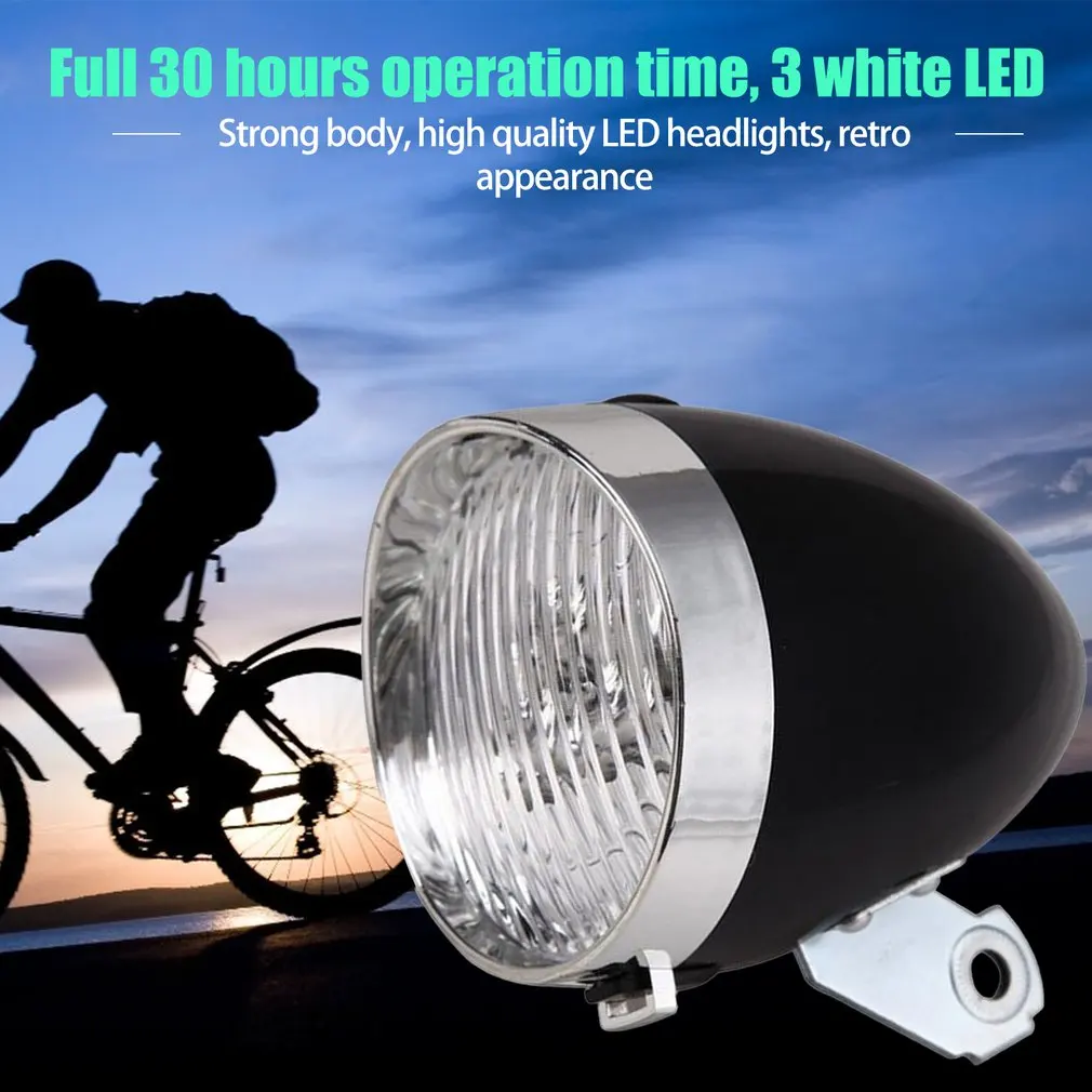 3Led велосипед ночное оборудование для велоспорта фары Горный велосипед Ретро автомобильное переднее освещение 3Aaa батарея