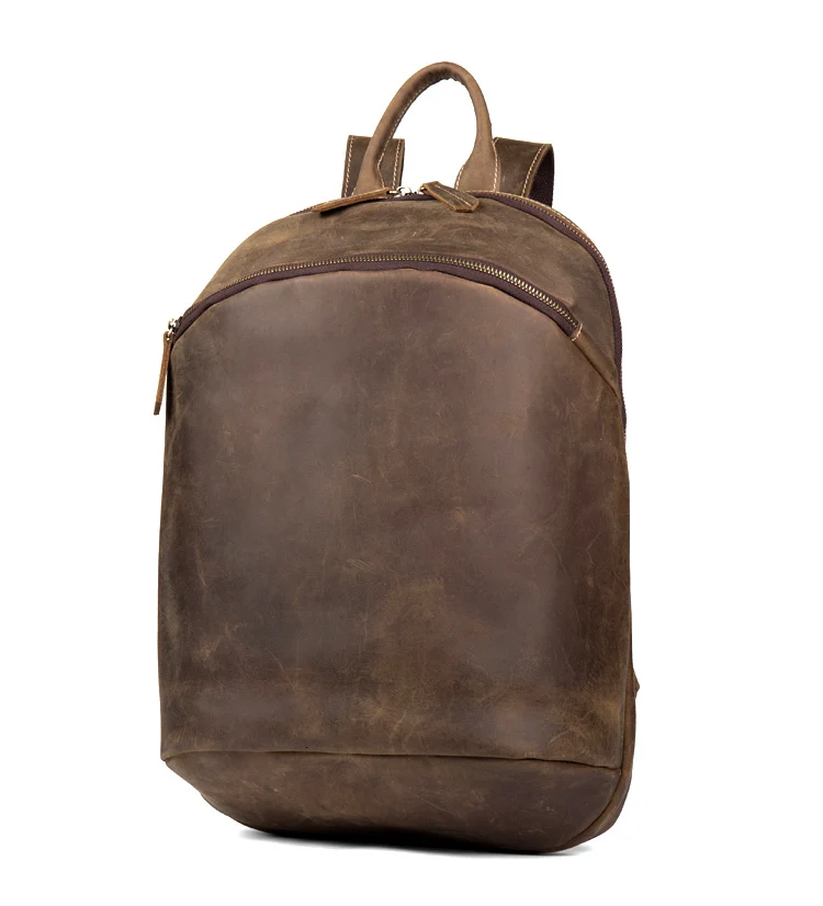 Мужской рюкзак Crazy Horse из воловьей кожи, винтажный рюкзак из натуральной кожи для путешествий, повседневные школьные сумки для книг, Брендовые мужские сумки для ноутбука, рюкзак