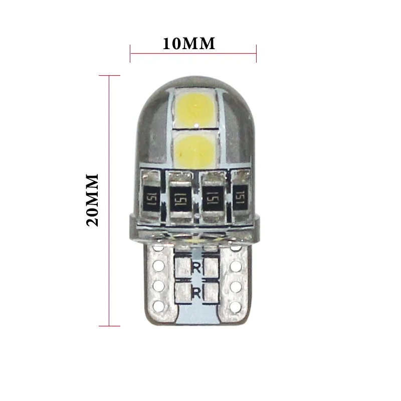 10 шт. T10 194 168 3030 4SMD светодиодный силиконовый укрыты внутренной сводной карта светильник s-класса таможенной очистки светильник Canbus номерной знак светильник стайлинга автомобилей 12V