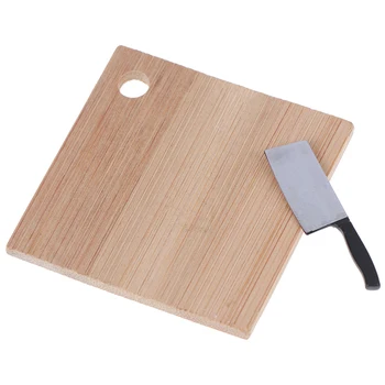 

2Pcs Kitchen Food Knife Chopping Block Cut Vegetables Mini Doll House Decoration Gifts Dollhouse Miniature