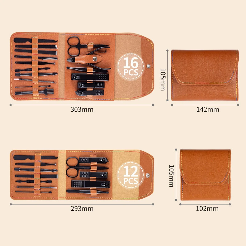 16pcs Pruning Nail Clippers Cutting Pliers Set Single Nail Groove Pedicure Scissors Inflammation Cuticle Clipper Tool Home Tools